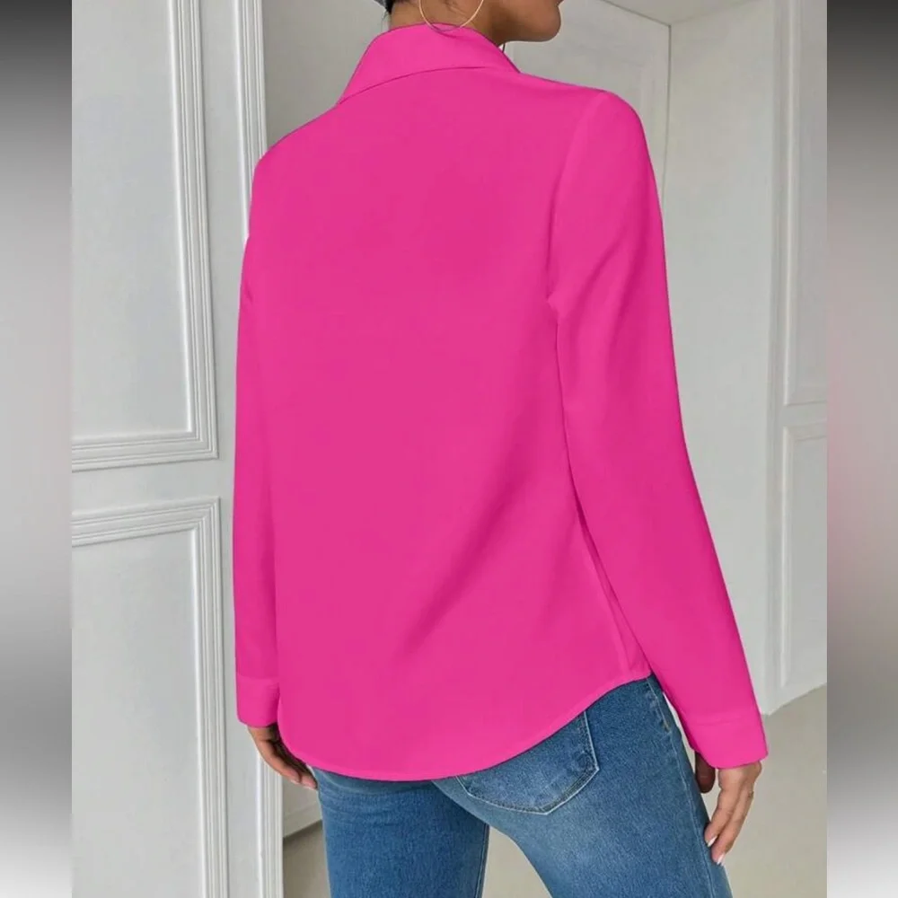 Elegant Hot Pink Women's Top